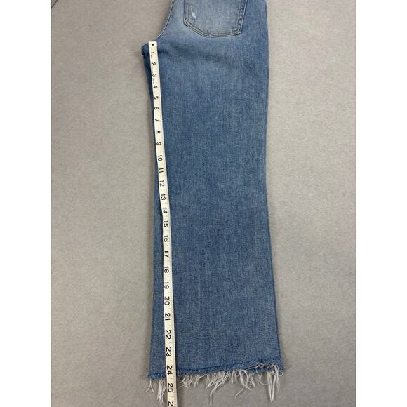 AYR 26S Women's The Sugar High Rise Straight Leg raw hem Jeans USA Made - Picture 7 of 7